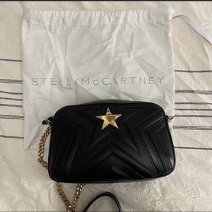 Stella McCartney Star Black Leather Camera Bag
